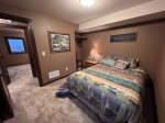 Lower level bedroom 2 with queen bed